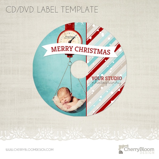 christmas cd dvd label photography cd label template cd06